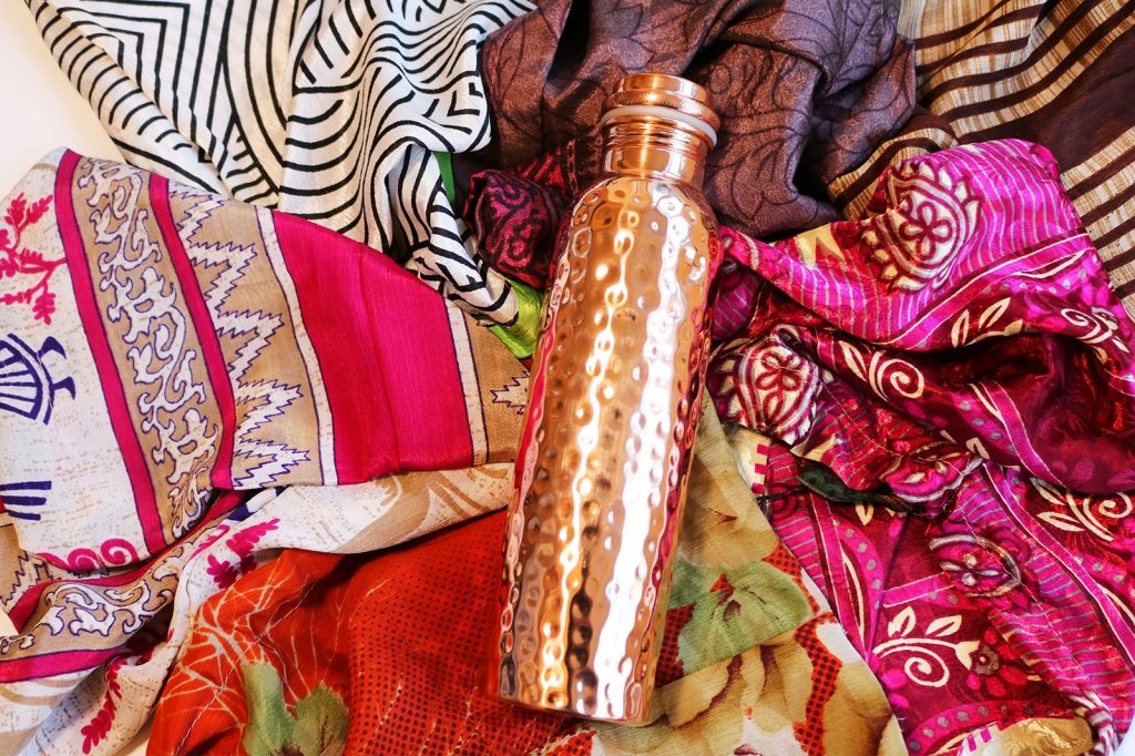 tempered copper water bottle