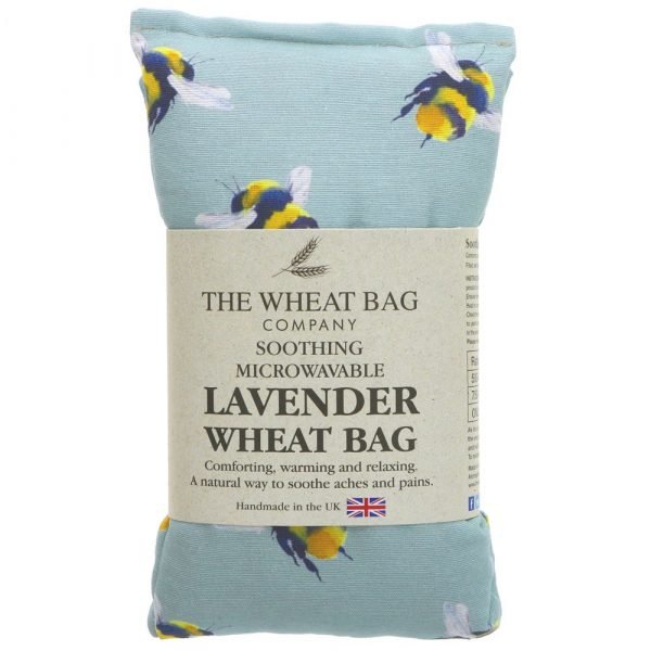 lavender wheat bag with bee design